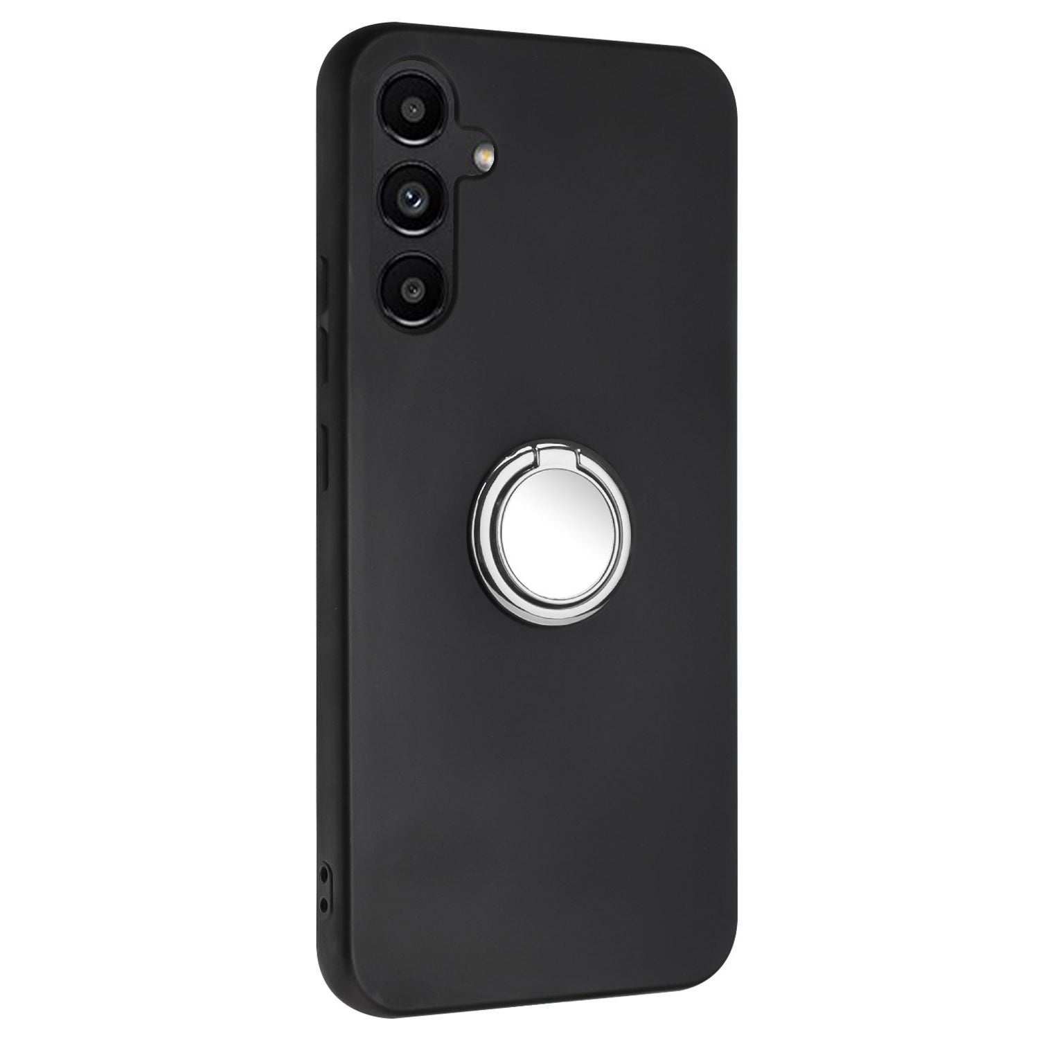 For Samsung Galaxy A24 4G Phone TPU Case with Ring Kickstand Matte Cover Support Car Magnet Mount