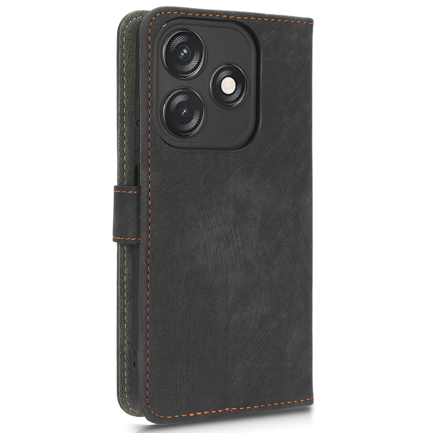 For Tecno Spark 10C RFID Blocking Wallet Cover Phone Stand Case PU Leather Shell with Strap