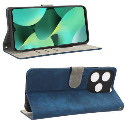 For Tecno Spark 10C RFID Blocking Wallet Cover Phone Stand Case PU Leather Shell with Strap