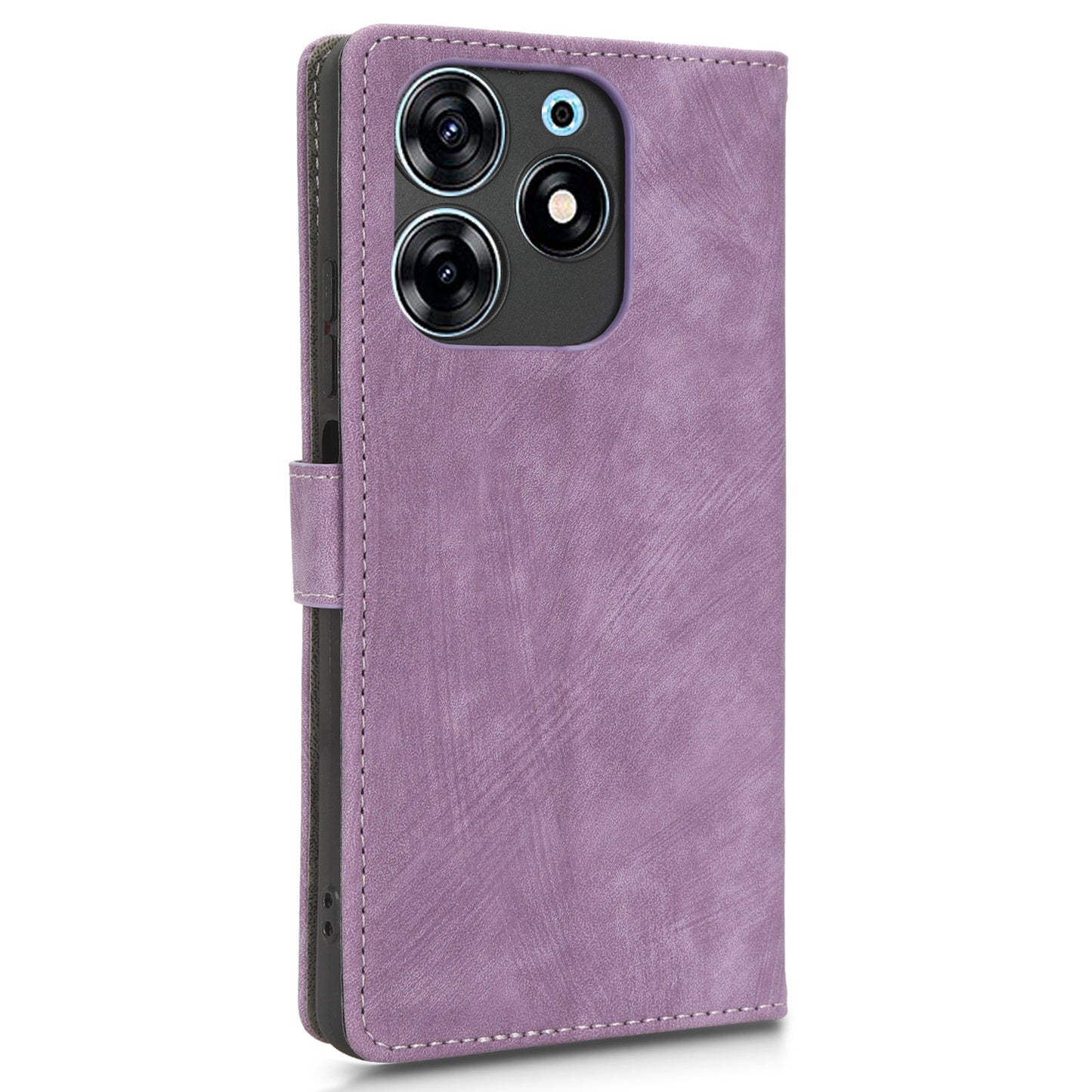 For Tecno Spark 10 Pro KI7 Mobile Phone Cover Stand Case PU Leather RFID Blocking Wallet with Strap