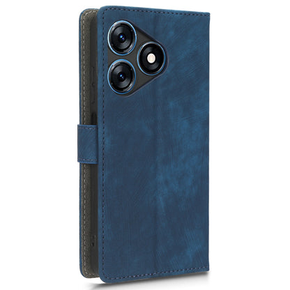 RFID Blocking Wallet Cover for Tecno Spark 10 , Phone Stand Anti-Scratch PU Leather Cell Phone Case with Strap