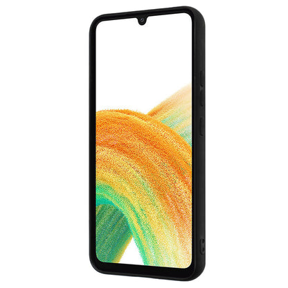 Protective Shell for Samsung Galaxy A34 5G , Mirror-like Ring Kickstand Case Matte TPU Phone Cover