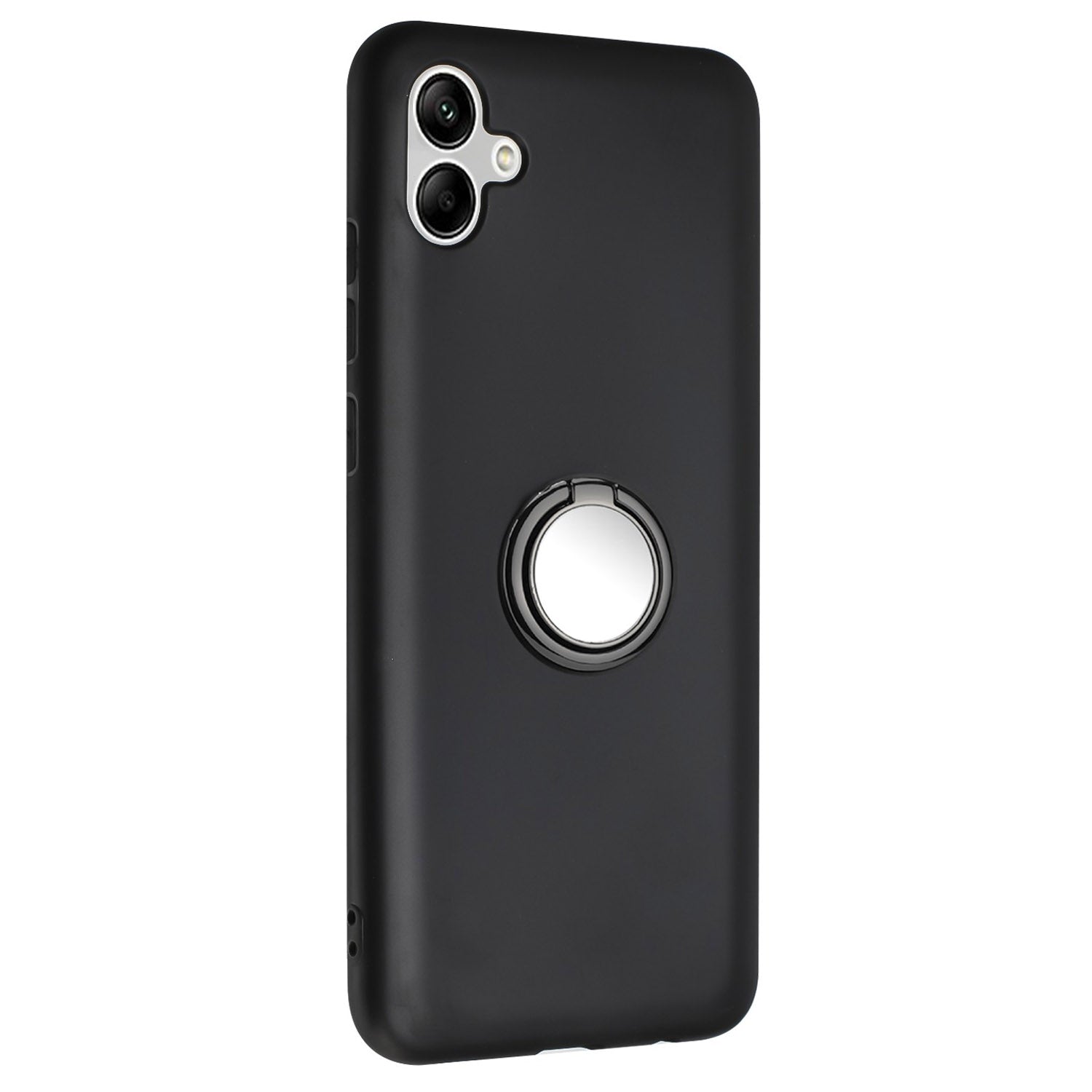 For Samsung Galaxy A04e 4G / F04 4G / M04 4G Phone Cover, Matte TPU Case with Ring Kickstand