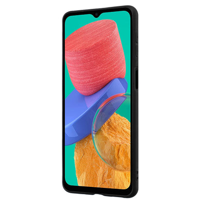 Matte Phone Case for Samsung Galaxy A12 / M12 Fall-proof TPU Back Cover with Ring Kickstand