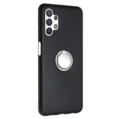 For Samsung Galaxy A13 4G / 5G / A04s 4G (164.7 x 76.7 x 9.1 mm) / A04 4G (164.4 x 76.3 x 9.1 mm) / M13 5G Phone Back Matte TPU Cover with Ring Kickstand
