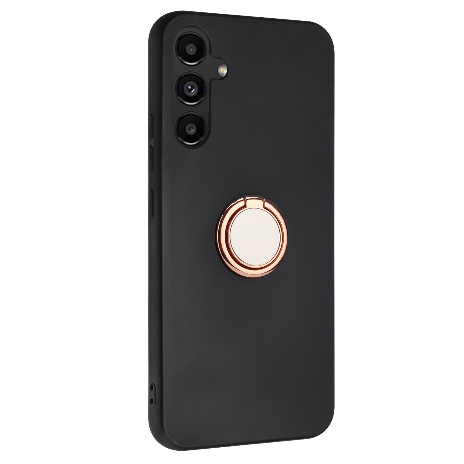 Back Protector for Samsung Galaxy A14 4G / 5G Shockproof TPU Matte Phone Case with Ring Kickstand