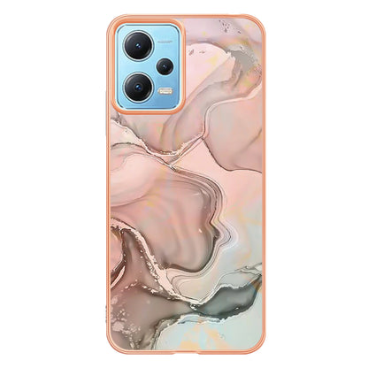 For Xiaomi Redmi Note 12 5G (China) / (India) / (Global) / Poco X5 5G YB IMD Series-16 Style E Phone Case 2.0mm Electroplating IMD Marble Pattern TPU Cover