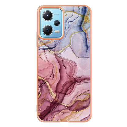 For Xiaomi Redmi Note 12 5G (China) / (India) / (Global) / Poco X5 5G YB IMD Series-16 Style E Phone Case 2.0mm Electroplating IMD Marble Pattern TPU Cover