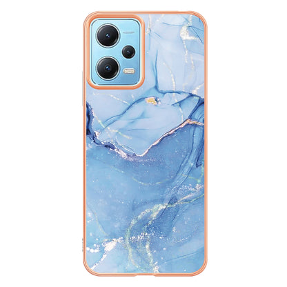 For Xiaomi Redmi Note 12 5G (China) / (India) / (Global) / Poco X5 5G YB IMD Series-16 Style E Phone Case 2.0mm Electroplating IMD Marble Pattern TPU Cover