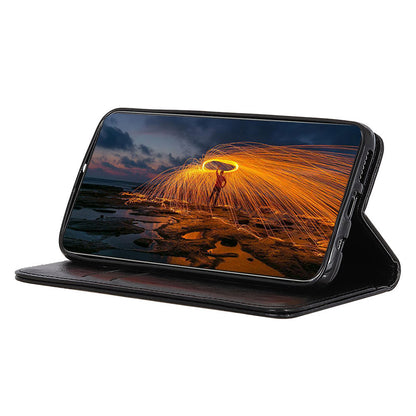 For Nokia G22 Magnetic Anti-Scratch PU Leather Phone Cover Wallet Stand Crazy Horse Texture Phone Case