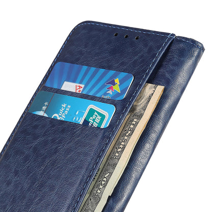 For Nokia G22 Magnetic Anti-Scratch PU Leather Phone Cover Wallet Stand Crazy Horse Texture Phone Case