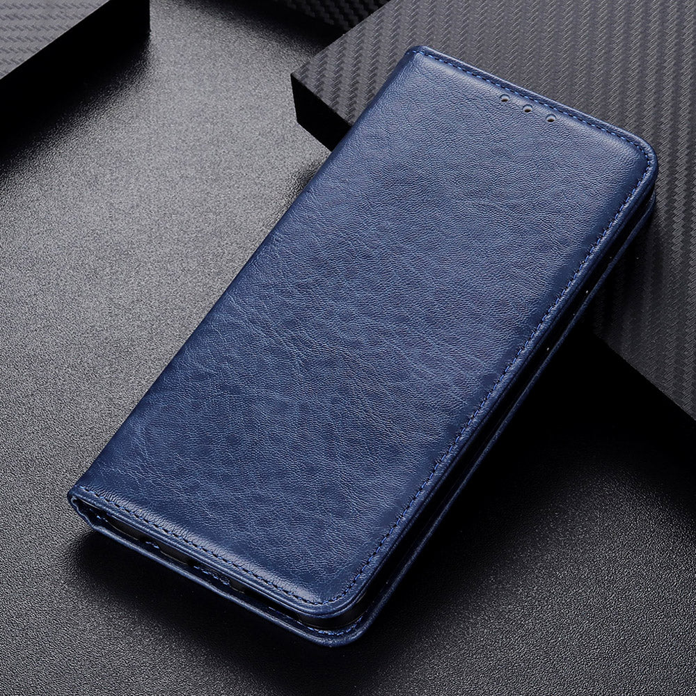 For Nokia G22 Magnetic Anti-Scratch PU Leather Phone Cover Wallet Stand Crazy Horse Texture Phone Case