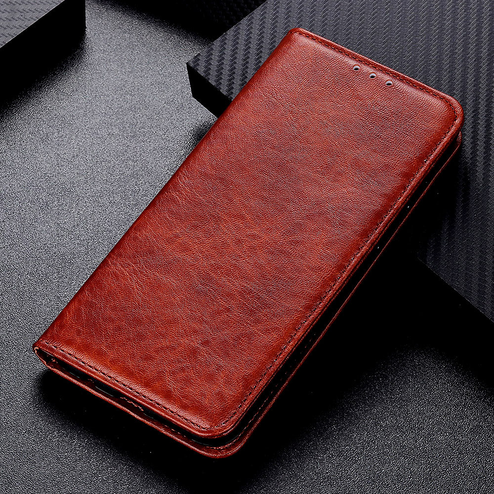 For Nokia G22 Magnetic Anti-Scratch PU Leather Phone Cover Wallet Stand Crazy Horse Texture Phone Case