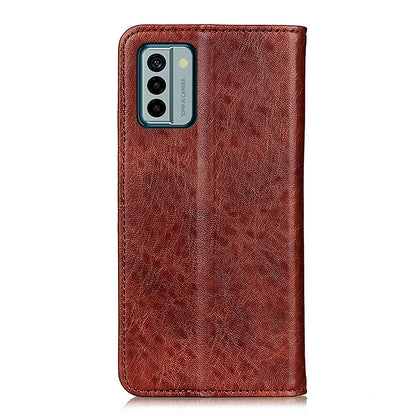 For Nokia G22 Magnetic Anti-Scratch PU Leather Phone Cover Wallet Stand Crazy Horse Texture Phone Case