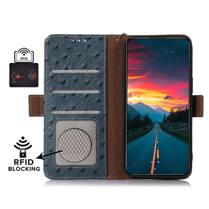 For Oppo Find X6 Anti-Scratch Phone Case RFID Blocking Genuine Cow Leather Stand Phone Cover Wallet