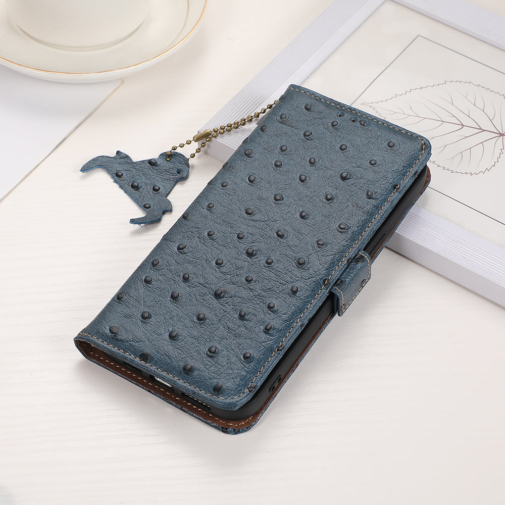 For Oppo Find X6 Anti-Scratch Phone Case RFID Blocking Genuine Cow Leather Stand Phone Cover Wallet