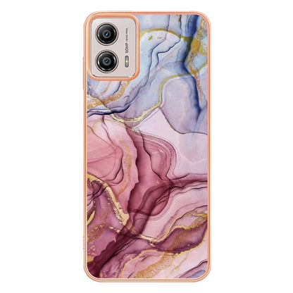 YB IMD Series-16 Style E Phone Case For Motorola Moto G53 5G / G23 4G / G13 4G IMD Marble Pattern 2.0mm TPU Cover