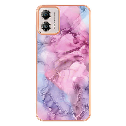YB IMD Series-16 Style E Phone Case For Motorola Moto G53 5G / G23 4G / G13 4G IMD Marble Pattern 2.0mm TPU Cover