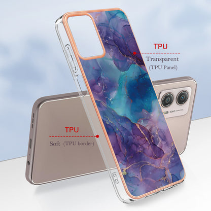 YB IMD Series-16 Style E Phone Case For Motorola Moto G53 5G / G23 4G / G13 4G IMD Marble Pattern 2.0mm TPU Cover