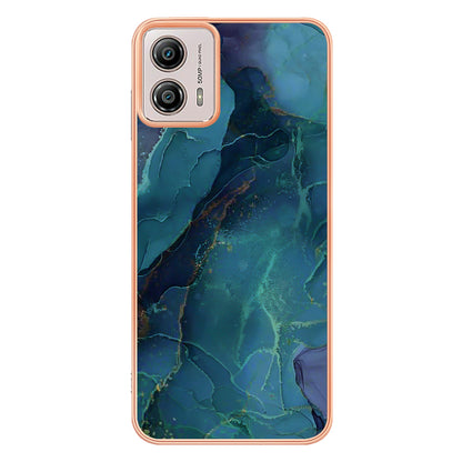 YB IMD Series-16 Style E Phone Case For Motorola Moto G53 5G / G23 4G / G13 4G IMD Marble Pattern 2.0mm TPU Cover