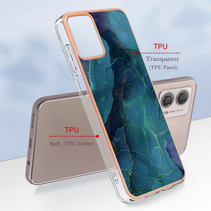 YB IMD Series-16 Style E Phone Case For Motorola Moto G53 5G / G23 4G / G13 4G IMD Marble Pattern 2.0mm TPU Cover