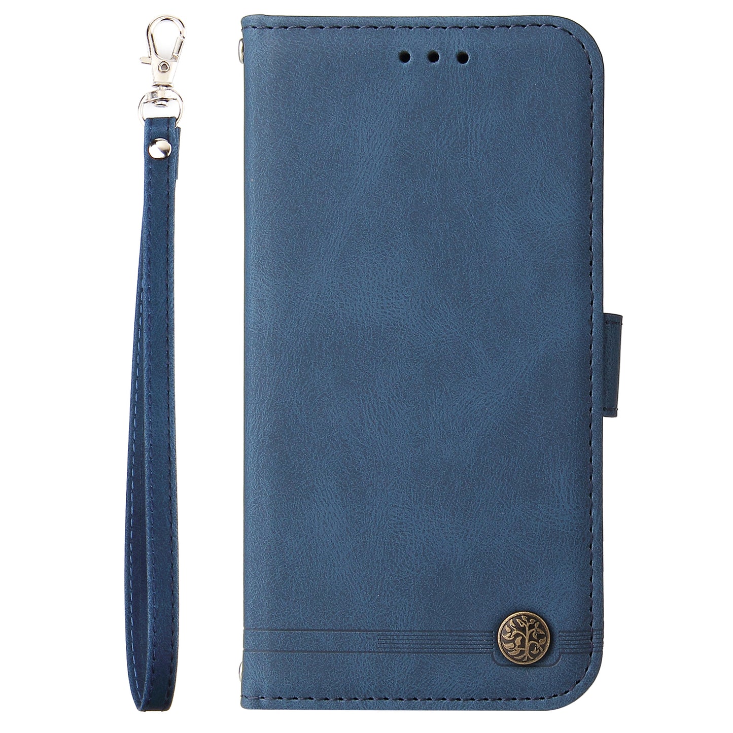 PU Leather Case for Samsung Galaxy M14 5G Skin-touch Imprinted Lines Wallet Stand Phone Cover