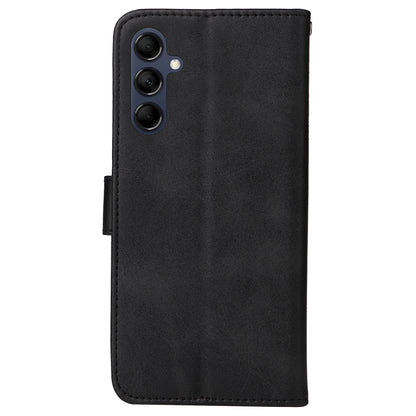 For Samsung Galaxy M14 5G Anti-Dust Phone Shell Calf Texture Stand Phone Case Leather Phone Cover with Strap