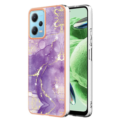 For Xiaomi Poco X5 5G / Redmi Note 12 5G (Global) / (China) / (India) YB IMD Series-2 Marble Pattern IMD TPU Case Cover