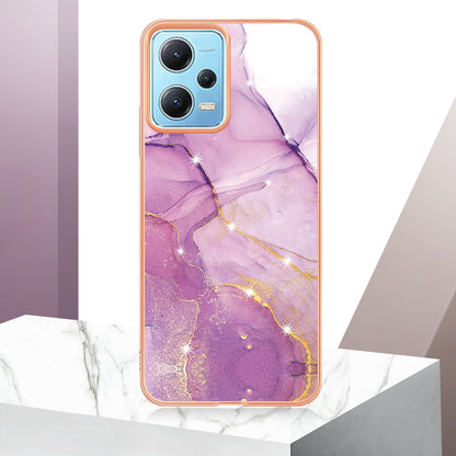 For Xiaomi Poco X5 5G / Redmi Note 12 5G (Global) / (China) / (India) YB IMD Series-2 Marble Pattern IMD TPU Case Cover