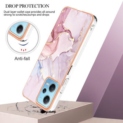 For Xiaomi Poco X5 5G / Redmi Note 12 5G (Global) / (China) / (India) YB IMD Series-2 Marble Pattern IMD TPU Case Cover