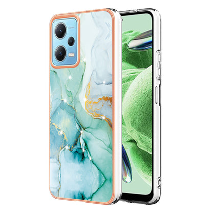 For Xiaomi Poco X5 5G / Redmi Note 12 5G (Global) / (China) / (India) YB IMD Series-2 Marble Pattern IMD TPU Case Cover
