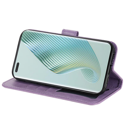 For Honor Magic5 Pro Flower Imprinting Phone Leather Case Stand Wallet Shockproof Phone Cover