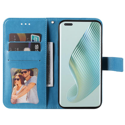 For Honor Magic5 Pro Flower Imprinting Phone Leather Case Stand Wallet Shockproof Phone Cover