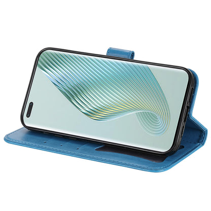 For Honor Magic5 Pro Flower Imprinting Phone Leather Case Stand Wallet Shockproof Phone Cover