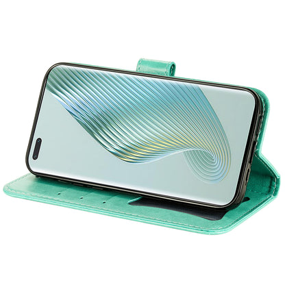 For Honor Magic5 Pro Flower Imprinting Phone Leather Case Stand Wallet Shockproof Phone Cover