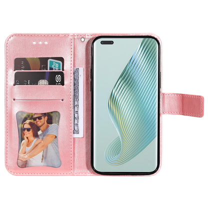 For Honor Magic5 Pro Flower Imprinting Phone Leather Case Stand Wallet Shockproof Phone Cover