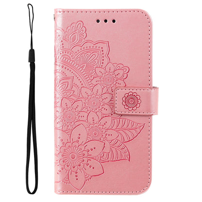 For Honor Magic5 Pro Flower Imprinting Phone Leather Case Stand Wallet Shockproof Phone Cover