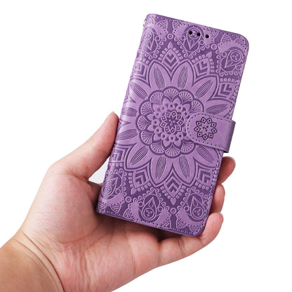 PU Leather Stand Cover for Honor Magic5 Pro Sunflower Imprinted Phone Wallet Case with Strap