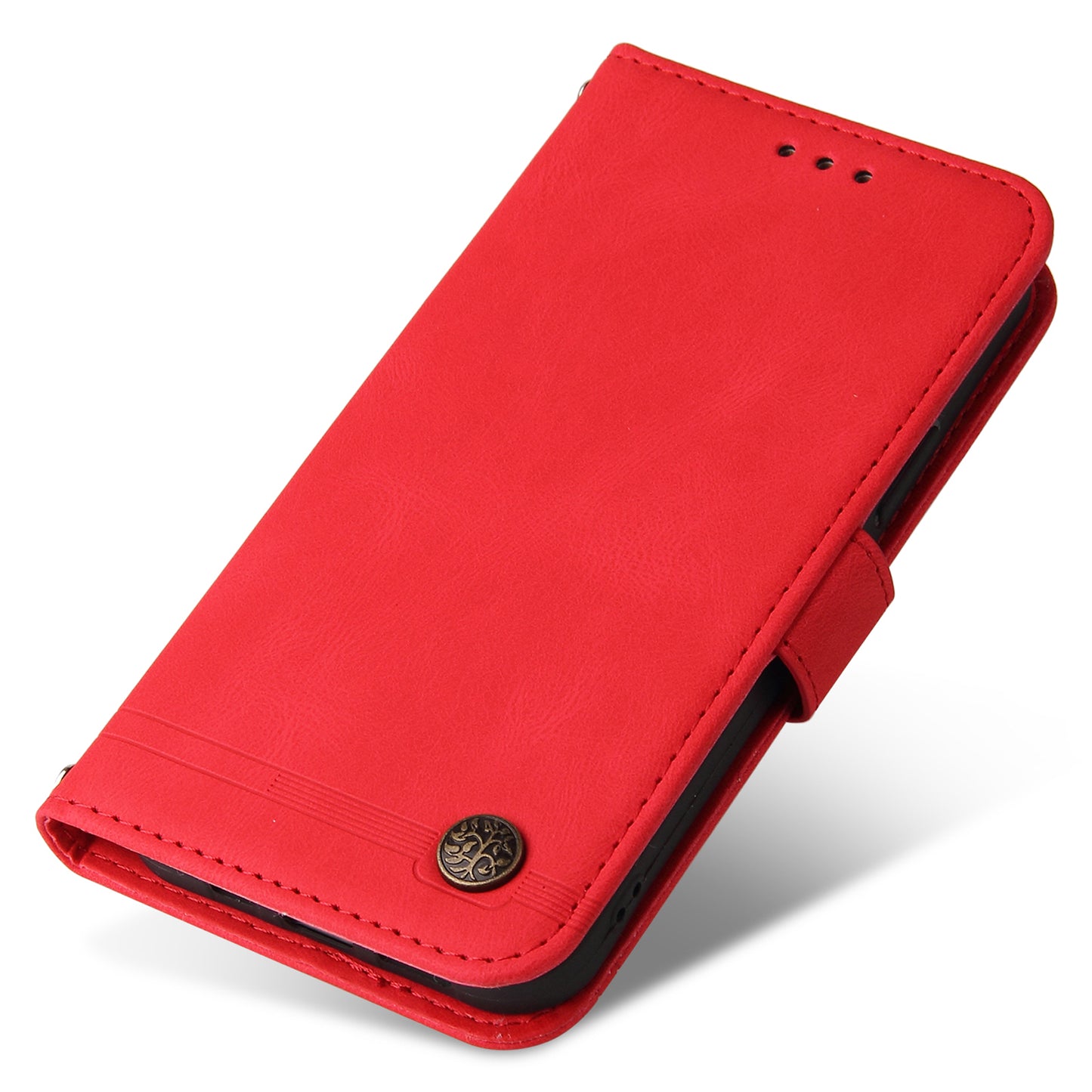 Phone Cover for Honor Magic5 Pro Skin-touch Leather Case Imprinted Lines Wallet Stand Shell