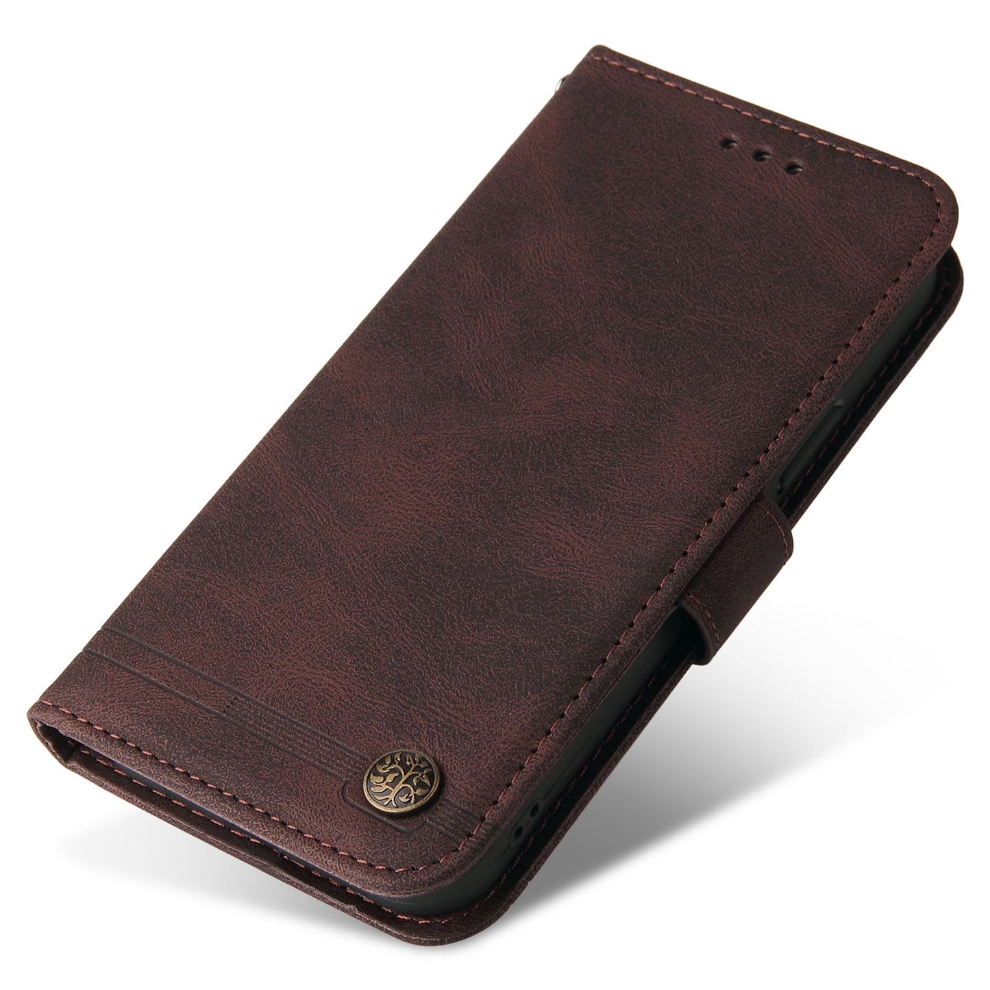 Phone Cover for Honor Magic5 Pro Skin-touch Leather Case Imprinted Lines Wallet Stand Shell