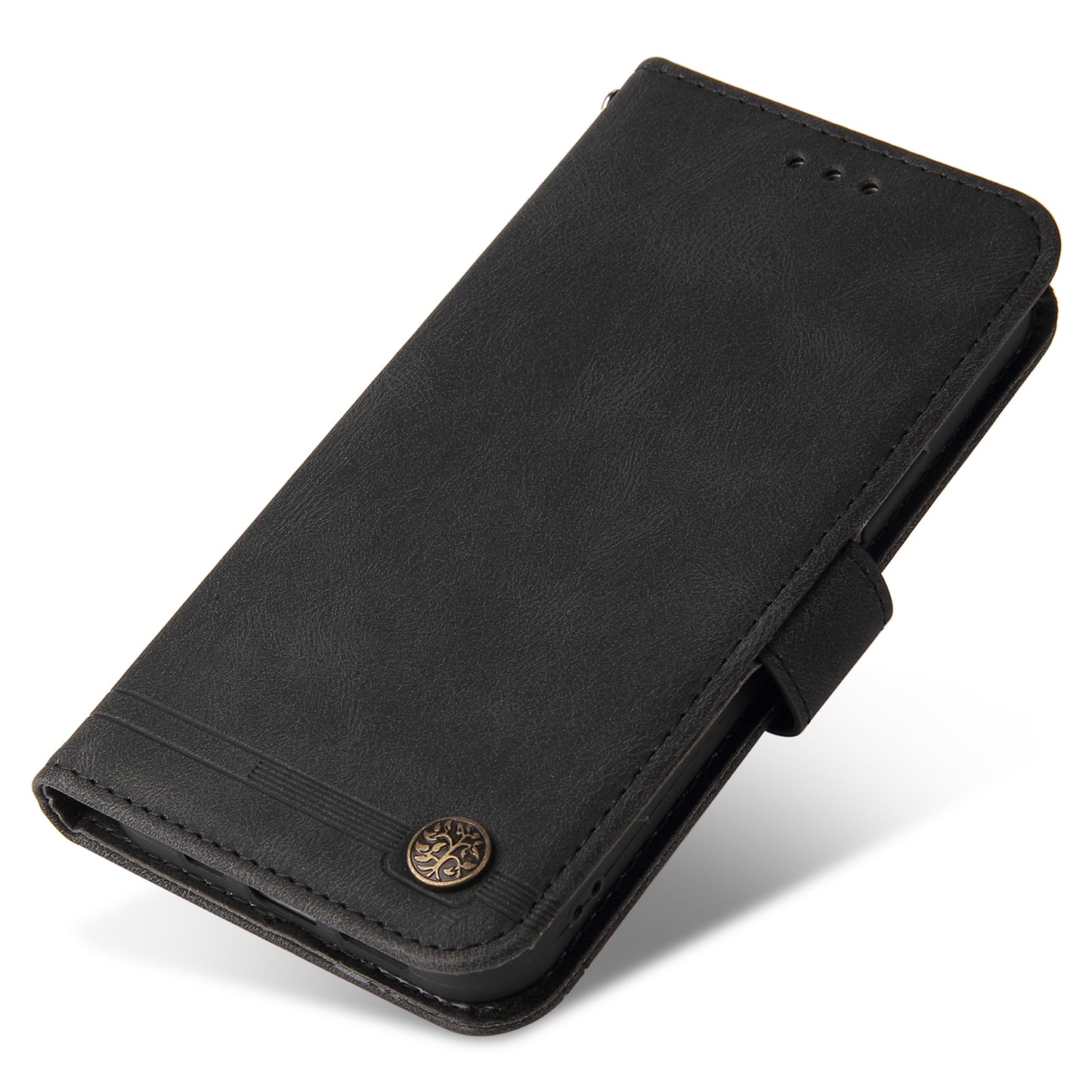 Phone Cover for Honor Magic5 Pro Skin-touch Leather Case Imprinted Lines Wallet Stand Shell