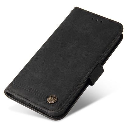 Phone Cover for Honor Magic5 Pro Skin-touch Leather Case Imprinted Lines Wallet Stand Shell