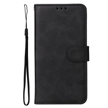 For Honor Magic5 Pro Calf Texture Phone Shell Stand Phone Case Leather Phone Cover with Strap