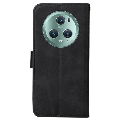 For Honor Magic5 Pro Calf Texture Phone Shell Stand Phone Case Leather Phone Cover with Strap