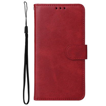 For Honor Magic5 Pro Calf Texture Phone Shell Stand Phone Case Leather Phone Cover with Strap