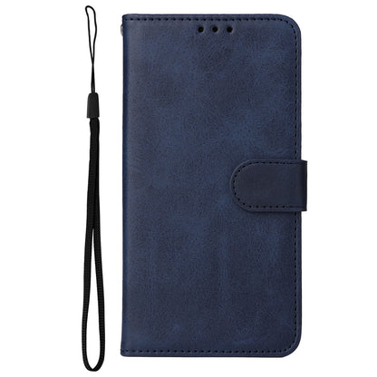 For Honor Magic5 Pro Calf Texture Phone Shell Stand Phone Case Leather Phone Cover with Strap