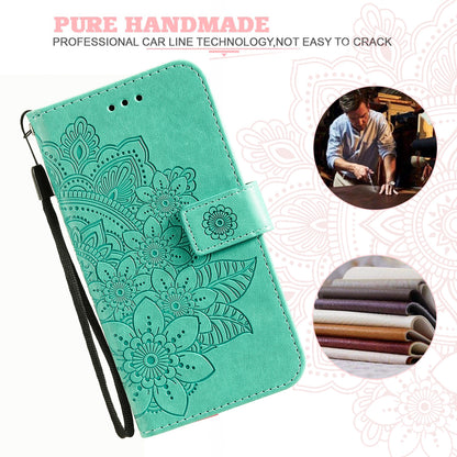 Phone Leather Case for Samsung Galaxy M14 5G Flower Imprinting Stand Wallet Shockproof Phone Cover