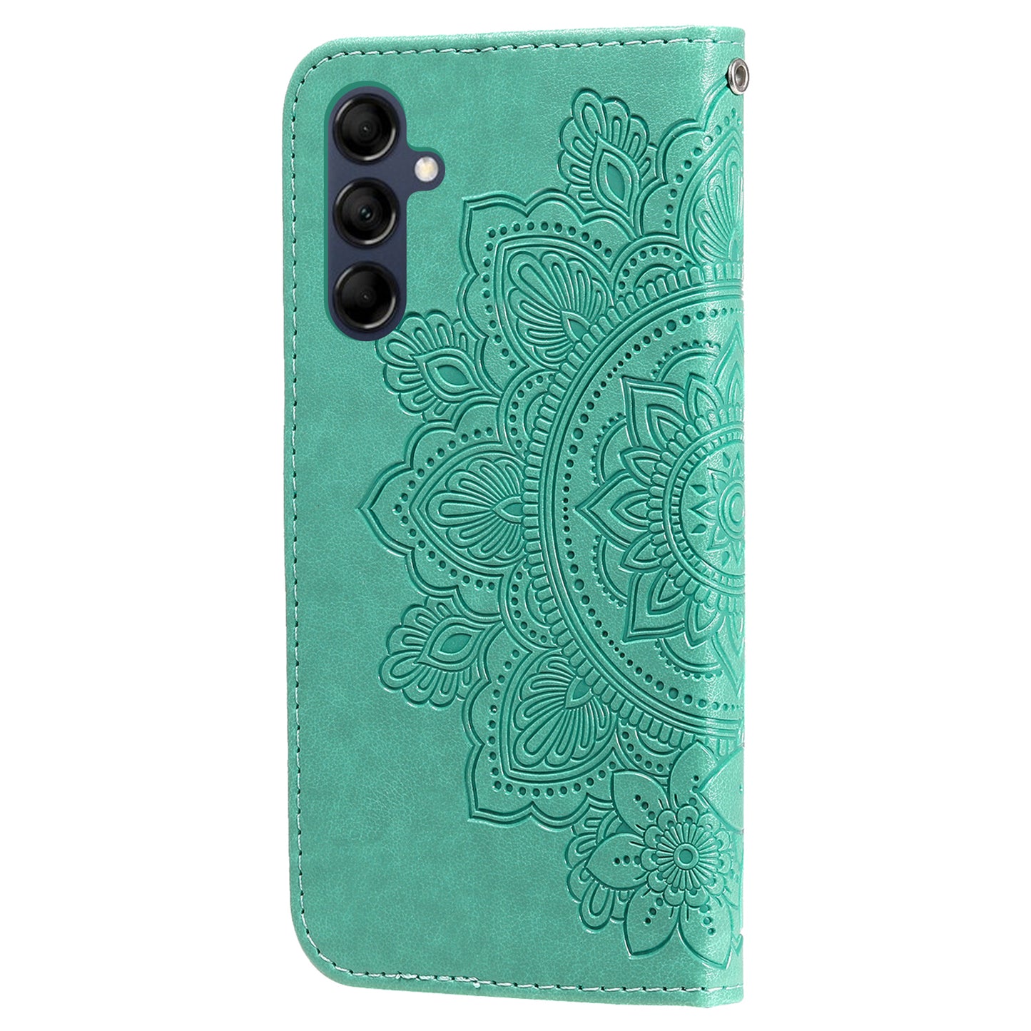 Phone Leather Case for Samsung Galaxy M14 5G Flower Imprinting Stand Wallet Shockproof Phone Cover