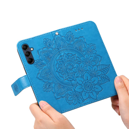 Phone Leather Case for Samsung Galaxy M14 5G Flower Imprinting Stand Wallet Shockproof Phone Cover