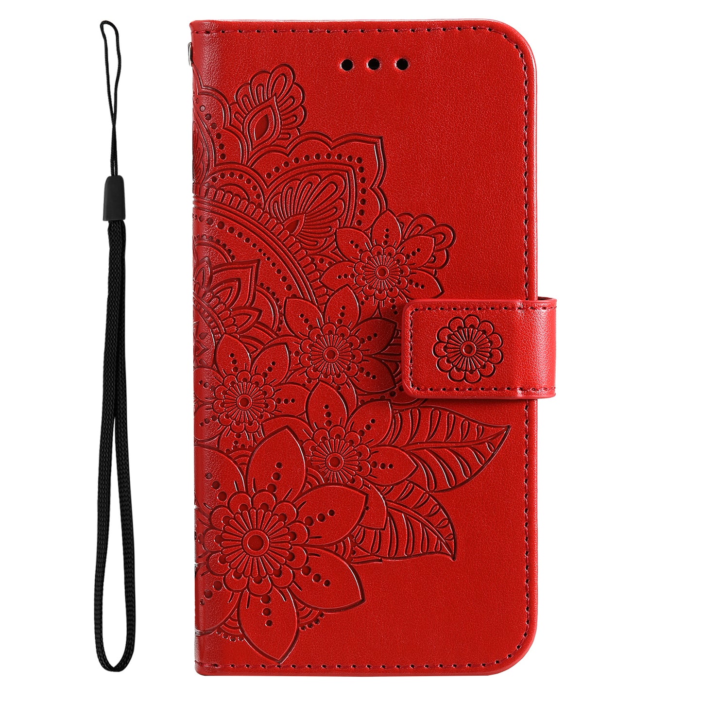 Phone Leather Case for Samsung Galaxy M14 5G Flower Imprinting Stand Wallet Shockproof Phone Cover